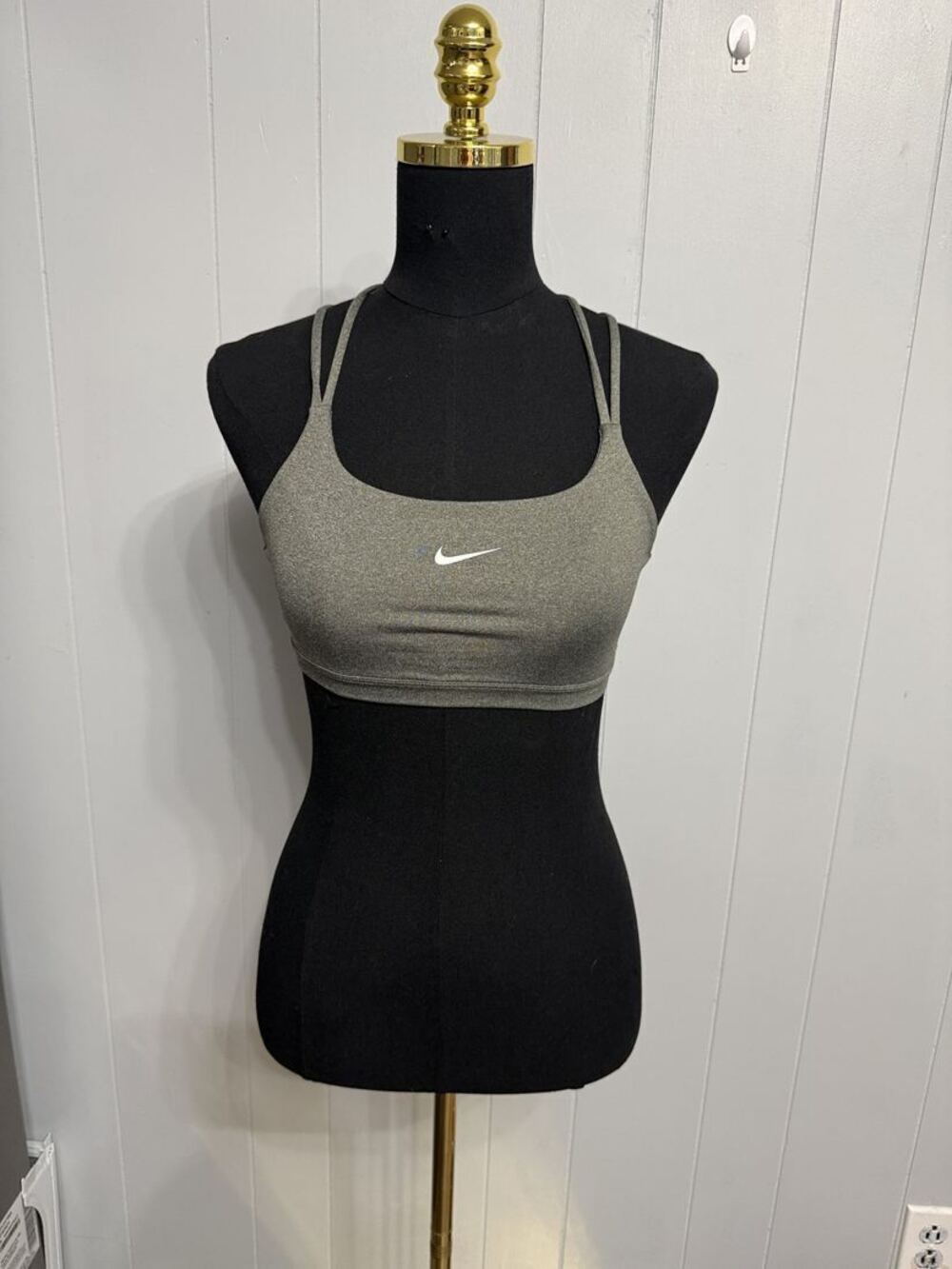 Nike Dri-FIT Sage Green Racerback Sports Bra S